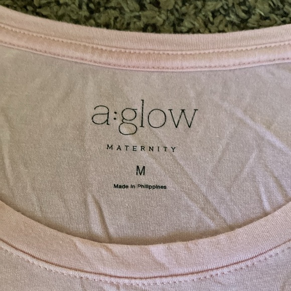 A:Glow Pink Maternity V-Day Long sleeve - Picture 2 of 2